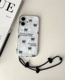 Bow chubby Shimmer with Hanging Charm