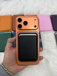 Leather Magsafe Wallet (With apple logo)