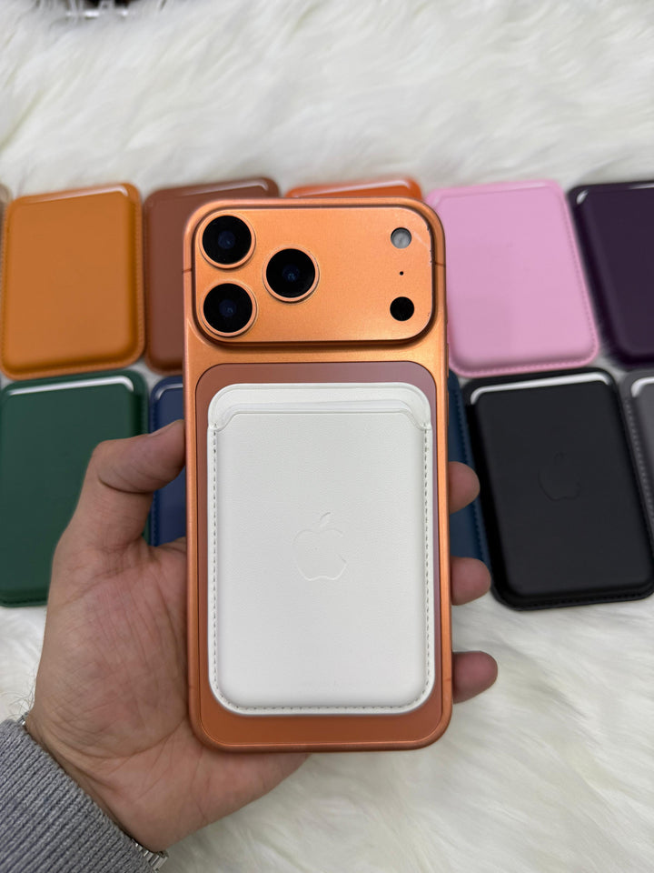 Leather Magsafe Wallet (With apple logo)