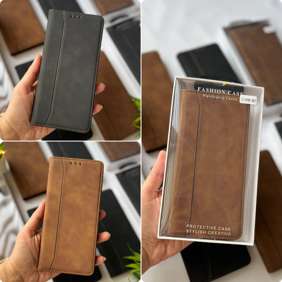 Leather book case