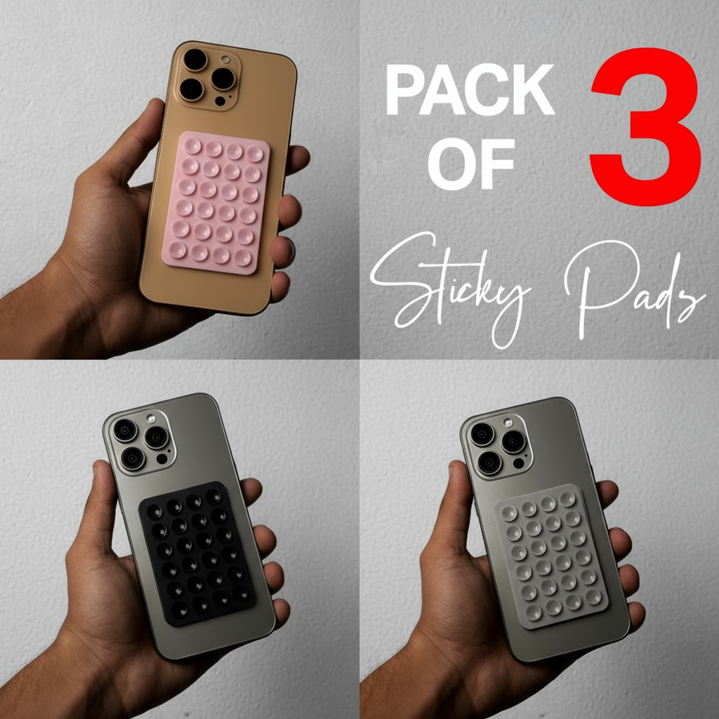 Pack of 3 Sticky Suction Pads