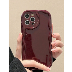 New Burgundy cherry Wavy Case