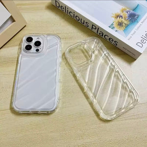 Premium Transparent Wavy Anti-Burst Case