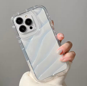Premium Transparent Wavy Anti-Burst Case