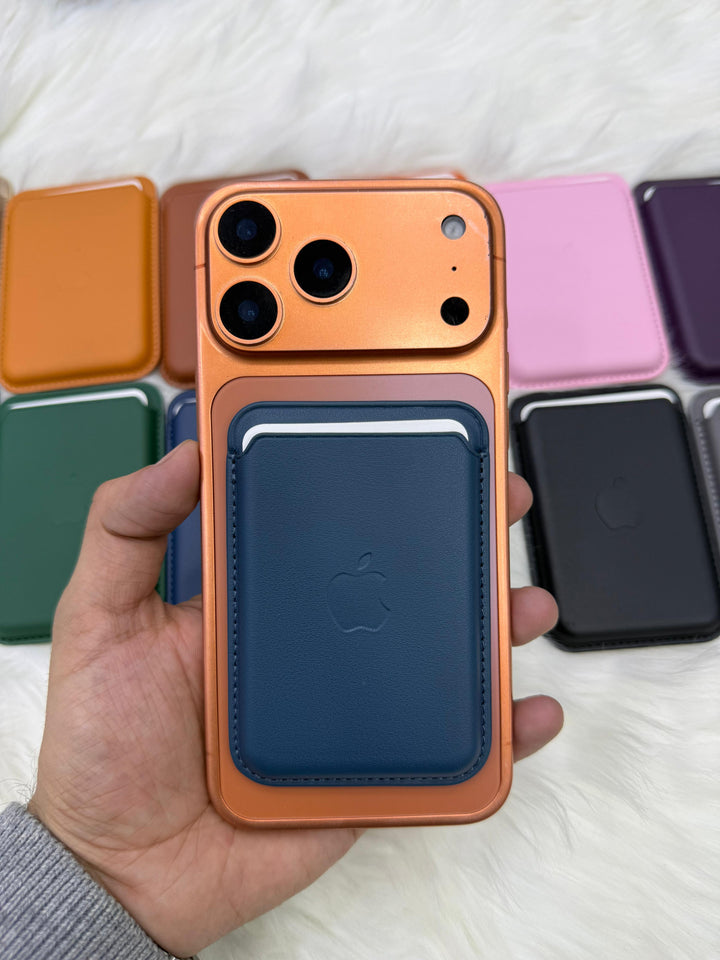 Leather Magsafe Wallet (With apple logo)