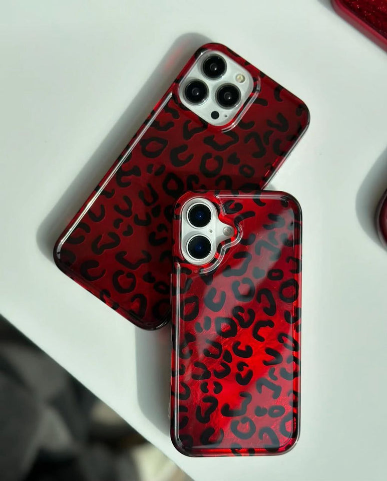 New cheetah ruby marble case