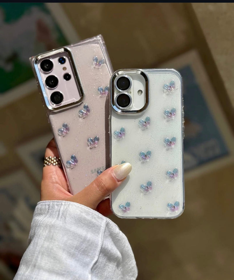 🦋Butterfly glitter shimmer case 🦋