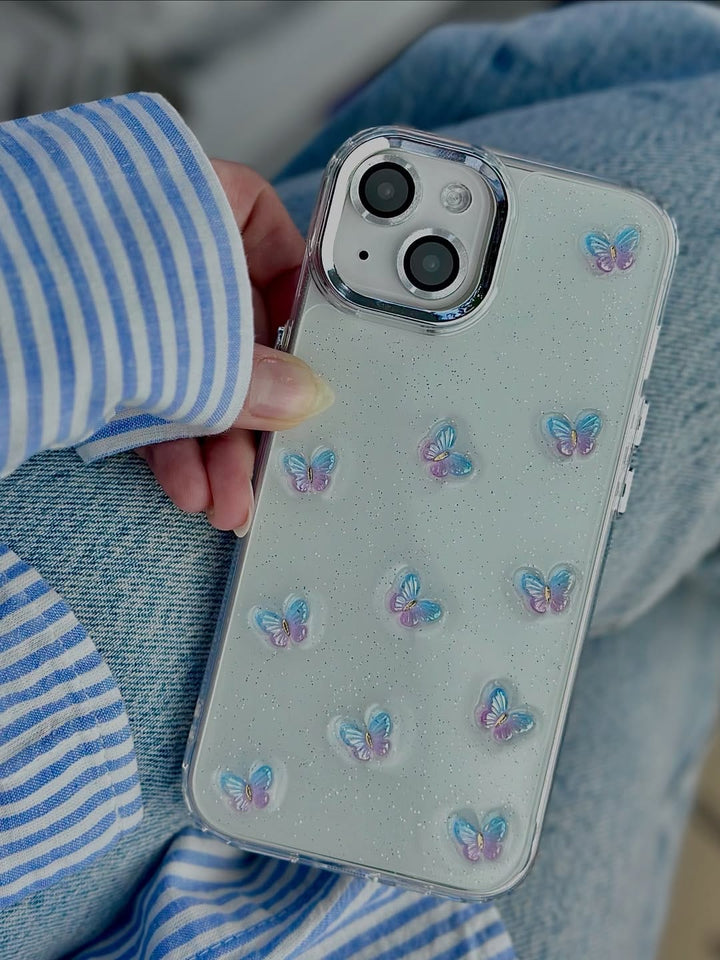 🦋Butterfly glitter shimmer case 🦋