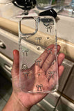 TRANSPARENT BOW SHIMMERY CASE