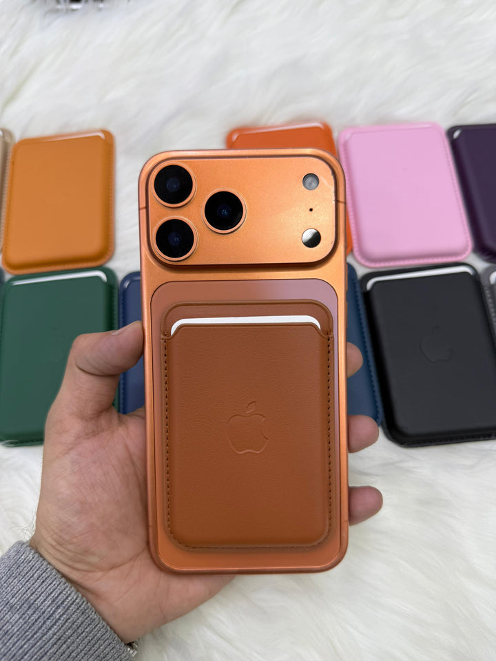 Leather Magsafe Wallet (With apple logo)