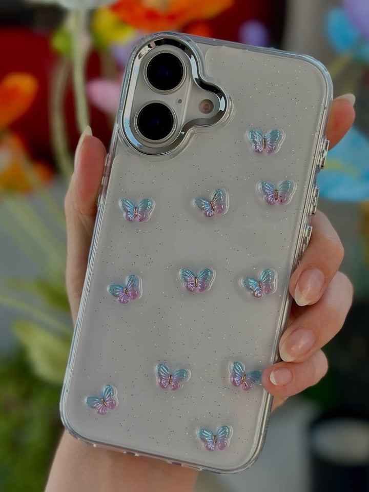 🦋Butterfly glitter shimmer case 🦋