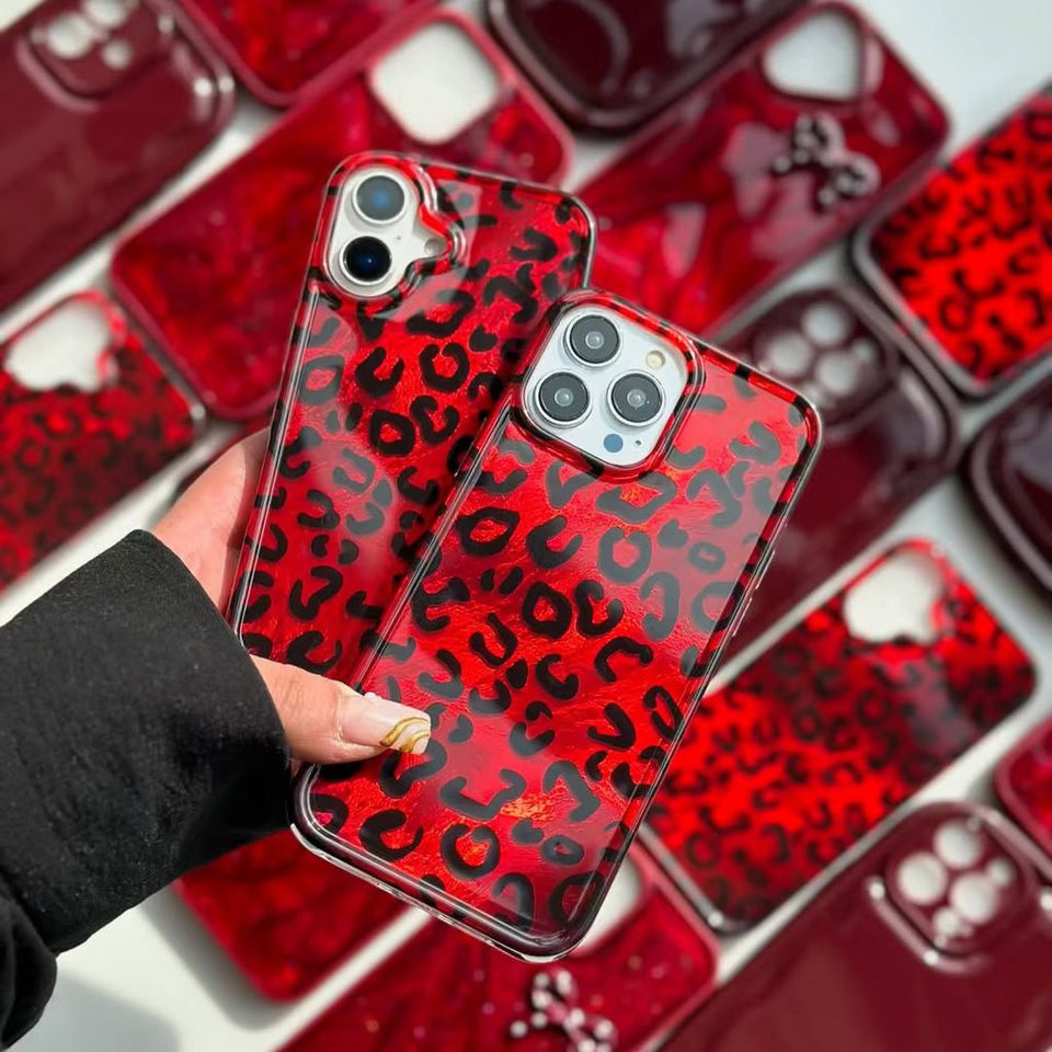 New cheetah ruby marble case